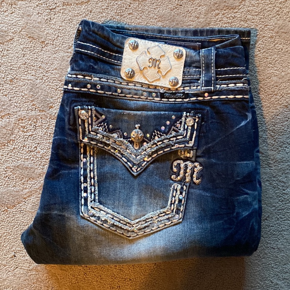 Miss Me jeans, 33x35 Easy Boot.